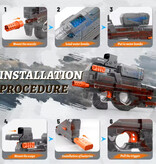 EOTech Pistolet à eau électrique P90 entièrement automatique - Bleu