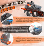 EOTech Pistolet à gel électrique P90 entièrement automatique - Lanceur de mousse à eau - Bleu