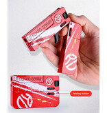 Stuff Certified® Pistola plegable de balas blandas Lifecard - Pistola de juguete - Negro, gris y rojo