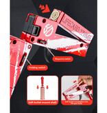 Stuff Certified® Pistola plegable de balas blandas Lifecard - Pistola de juguete - Negro, gris y rojo