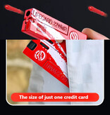 Stuff Certified® Pistolet na miękkie naboje Lifecard składany - pistolet na naboje zabawkowe - czarny szary czerwony