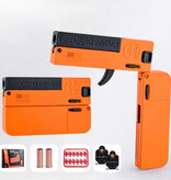 Stuff Certified® Lifecard Faltbare Soft Bullet Pistole - Spielzeug-Muschelpistole - Orange