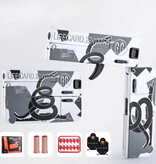 Stuff Certified® Lifecard Pistola a proiettile morbido pieghevole - Pistola giocattolo - Bianco Grigio