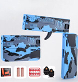 Stuff Certified® Pistolet à balles souples pliable Lifecard - Pistolet à balles souples - Camouflage bleu