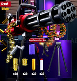 Stuff Certified® Pistola a proiettile morbido - Sentry Rail Gatling Gun modello giocattolo Shell Gun - Rosso