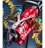 Stuff Certified® Pistolet à balles souples - Pistolet Gatling Sentry Rail, modèle réduit, pistolet à cartouches - Rouge