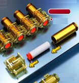 Stuff Certified® Pistolet à balles souples - Pistolet Gatling Sentry Rail, modèle réduit, pistolet à cartouches - Rouge
