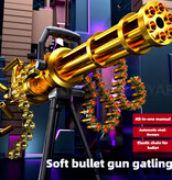 Stuff Certified® Soft Bullet Geweer - Gatling Gun Model Speelgoed Shell Pistool - Goud