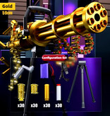 Stuff Certified® Pistolet à balles souples - Pistolet Gatling - Doré