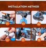 Stuff Certified® Gel Ball Blaster - Modèle M416 - Jouet en mousse souple - Bleu