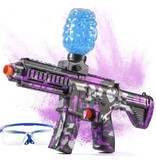 Stuff Certified® Lanzador de bolas de gel - M416, modelo de juguete, cañón de espuma blanda, morado