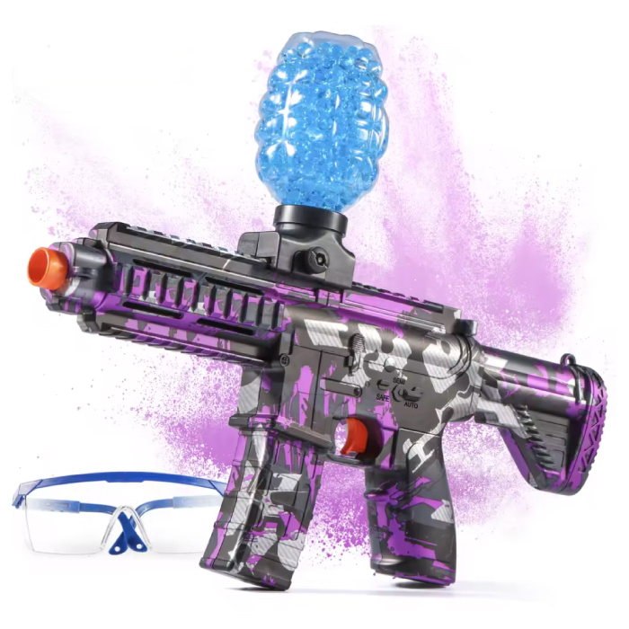 Gel Ball Blaster - M416 Model Toy Soft Shell Foam Shooter - Purple