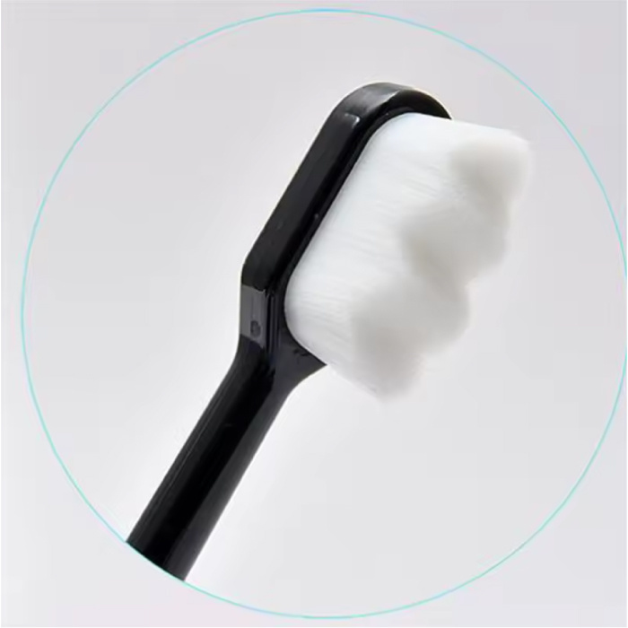 Brosse à dents écologique - Nettoyage manuel ultra-fin et doux - Noir