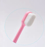 Stuff Certified® Brosse à dents écologique - Manuel de nettoyage doux ultra-fin - Rose