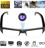 Stuff Certified® Lunettes Caméscope - Caméra de sécurité DVR Lunettes HD 1080p