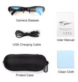 Stuff Certified® Videocámara con gafas - Cámara de seguridad DVR con gafas HD 1080p