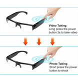 Stuff Certified® Lunettes Caméscope - Caméra de sécurité DVR Lunettes HD 1080p