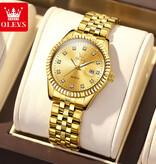 OLEVS 5526 Luxus Quarzuhr - 3 ATM wasserdichte Damenuhr - Gold