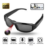 Stuff Certified® Occhiali da sole Videocamera - Telecamera DVR Videoregistratore Occhiali HD 1080p - Nero