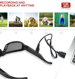 Stuff Certified® Okulary przeciwsłoneczne Kamera - Kamera DVR Rejestrator wideo Okulary HD 1080p - Czarny