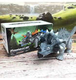 Stuff Certified® Dinosauro giocattolo elettrico - Triceratops Dino Robot - Grigio