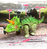 Stuff Certified® Elektryczna Zabawka Dinozaur - Stegozaur Dino Robot - Zielony