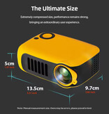 AUN Mini projecteur A2000 - 1000 lumens - Projecteur à effet miroir, lecteur multimédia domestique - Noir