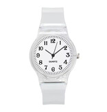 Stuff Certified® Jelly Horloge voor Dames - Kwarts Uurwerk Silicoon Bandje - Wit