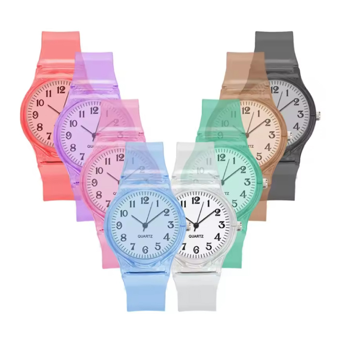 Stuff Certified® Jelly Horloge voor Dames - Kwarts Uurwerk Silicoon Bandje - Wit