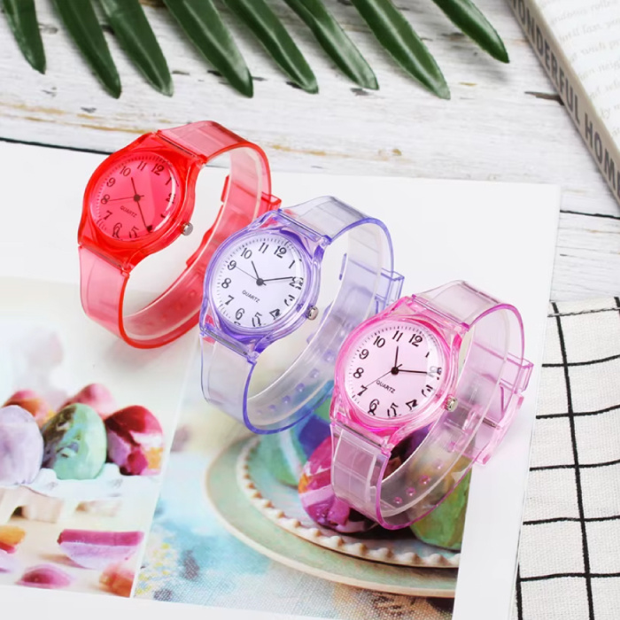 Stuff Certified® Jelly Horloge voor Dames - Kwarts Uurwerk Silicoon Bandje - Wit