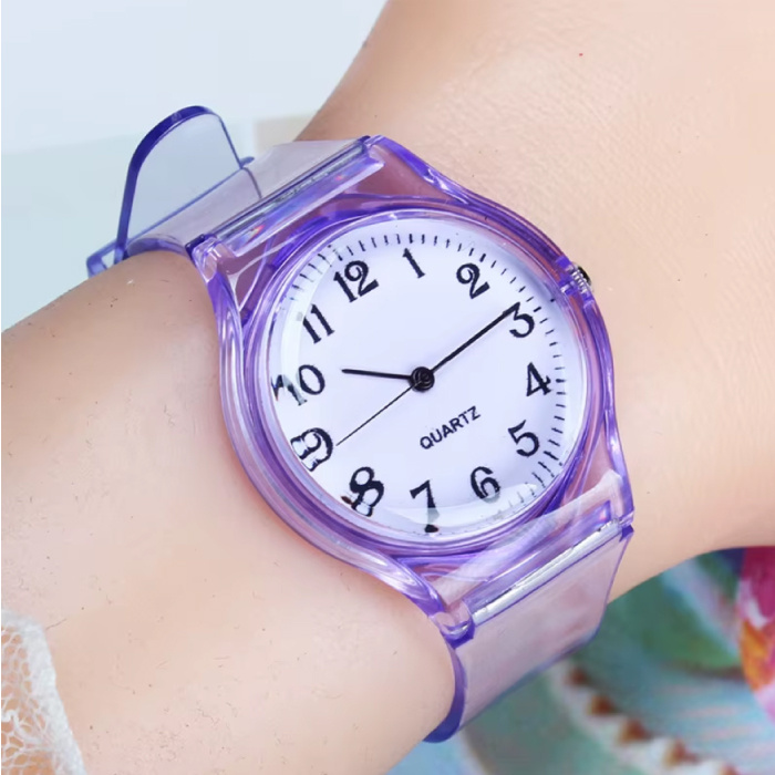 Stuff Certified® Orologio Jelly da donna - Movimento al quarzo Cinturino in silicone - Bianco
