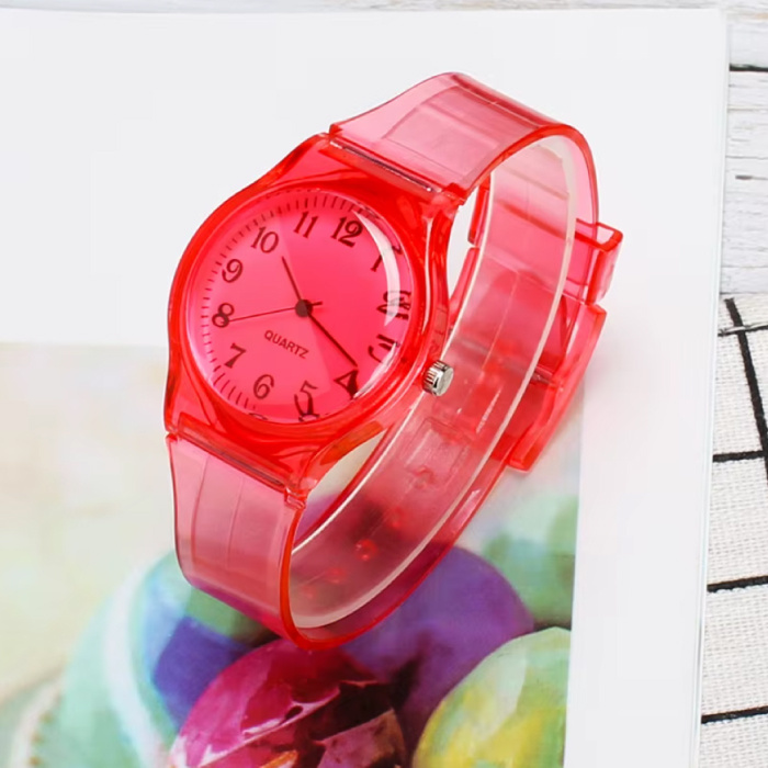 Stuff Certified® Jelly Horloge voor Dames - Kwarts Uurwerk Silicoon Bandje - Wit