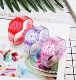 Stuff Certified® Reloj Jelly para mujer - Movimiento de cuarzo - Correa de silicona - Morado