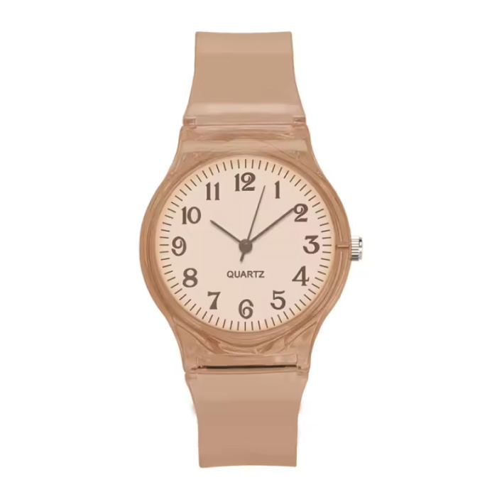 Jelly Watch for Women - Quartz Movement Silicone Strap - Brown