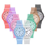 Stuff Certified® Jelly Watch for Women - Quartz Movement Silicone Strap - Light Blue