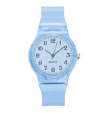Stuff Certified® Orologio Jelly da donna - Movimento al quarzo Cinturino in silicone - Azzurro