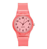 Stuff Certified® Orologio Jelly da donna - Movimento al quarzo Cinturino in silicone - Rosso
