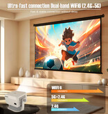 Magcubic Miniproyector L018 - 650 lúmenes ANSI - Proyector con función de duplicación de pantalla y reproductor multimedia doméstico - Blanco
