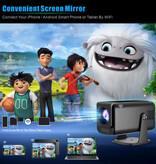 Salange Miniproyector HP320 - 390 lúmenes ANSI - Duplicador de pantalla, reproductor multimedia doméstico - Negro
