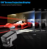 Salange Miniproyector HP320 - 390 lúmenes ANSI - Duplicador de pantalla, reproductor multimedia doméstico - Negro