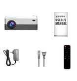 Salange P35 Mini-Projektor – 120 ANSI Lumen – Screen Mirroring Beamer Home Media Player – Weiß