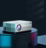 Salange P35 Mini-Projektor – 120 ANSI Lumen – Screen Mirroring Beamer Home Media Player – Weiß