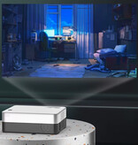 Salange Mini projecteur P35 - 120 lumens ANSI - Lecteur multimédia domestique avec mise en miroir d'écran - Blanc