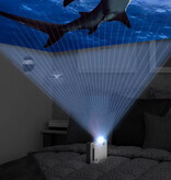 Salange P35 Mini-Projektor – 120 ANSI Lumen – Screen Mirroring Beamer Home Media Player – Weiß