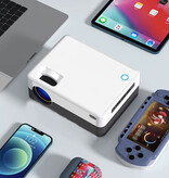 Salange P35 Mini-Projektor – 120 ANSI Lumen – Screen Mirroring Beamer Home Media Player – Weiß