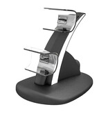 TECTINTER Estación de carga para mandos de PlayStation 5 - Base de carga PS5 con doble carga - Negra