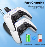 TECTINTER Station de charge double pour manettes PlayStation 5 - Noir