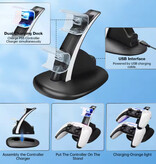 TECTINTER Station de charge double pour manettes PlayStation 5 - Noir