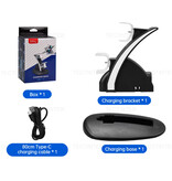 TECTINTER Stazione di ricarica per controller PlayStation 5 - Stazione di ricarica doppia PS5 - Nero