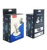 TECTINTER Ladestation für PlayStation 5 Controller - PS5 Ladedock Dual Ladestation - Weiß